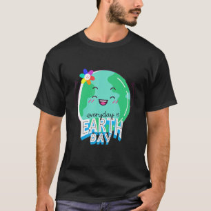 Camiseta Smile Earth Every Day Is Earth Day Protect Green E