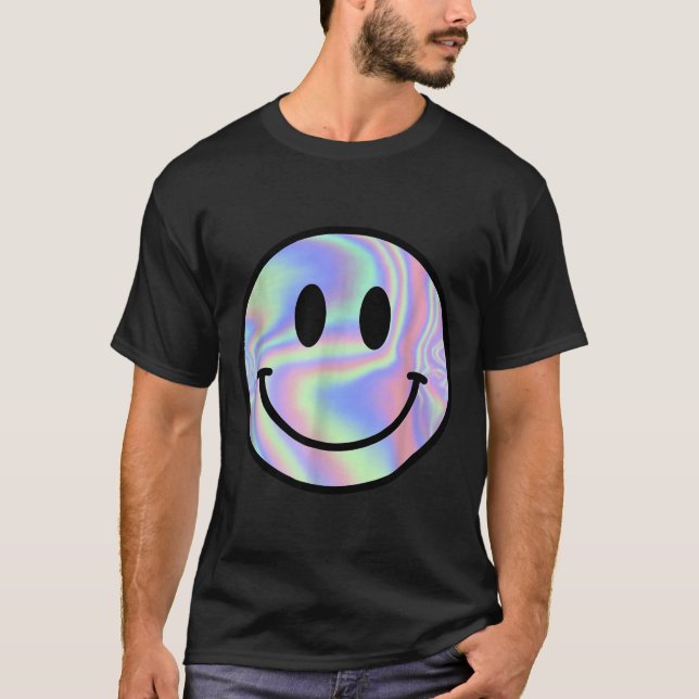 Camiseta Smile Face Shirt Happy Smiling Face Rave Edm Music (Frente)