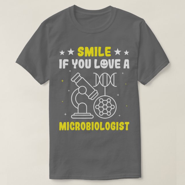 Camiseta Smile If You Love A Microbiologist Cell Structure  (Frente do Design)