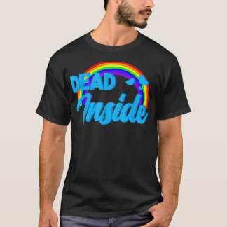 Camiseta Smile If You're Dead Inside Rainbow Humor Vintage