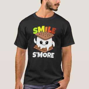Camiseta Smile S'more Laugh Camping Toddler Girl Campfire S