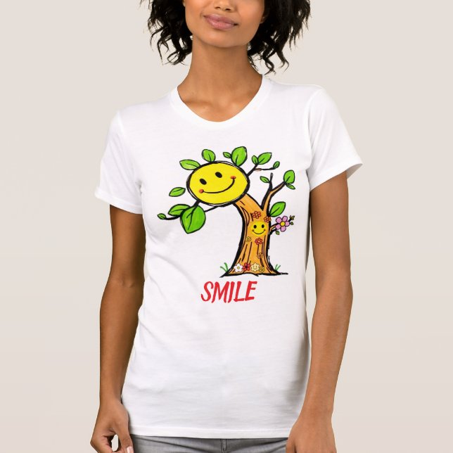 Camiseta "Smile Tree" - Víblias Positivas (Frente)