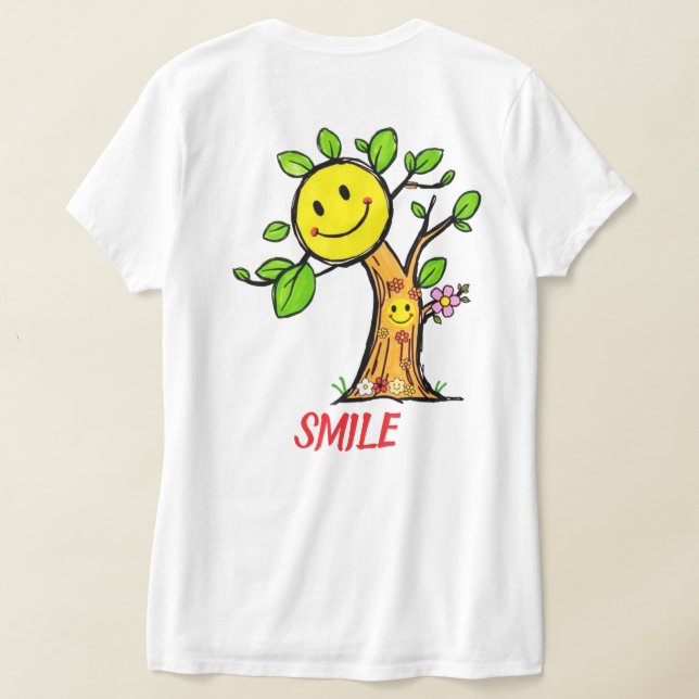 Camiseta "Smile Tree" - Víblias Positivas (Postura das costas)