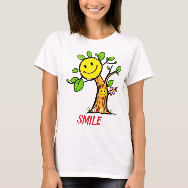 Camiseta "Smile Tree" - Víblias Positivas (Frente)