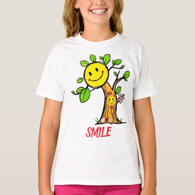 Camiseta "Smile Tree" - Víblias Positivas (Frente)