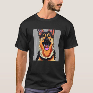 Camiseta Smileteespets  German Shepherd Puppy Dog
