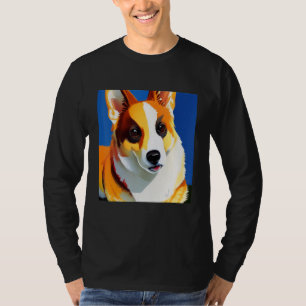 Camiseta Smileteespets Welsh Corgi Puppy Dog Cubism Art