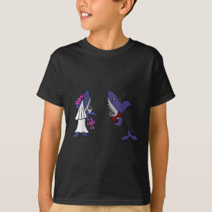 Camiseta Smiletodaytees Engraçado Noiva De Tubarão E Alcanc