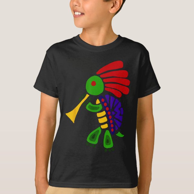 Camiseta Smiletodaytees Funky Turtle Dançar Kokopelli (Frente)