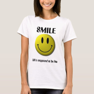 Camiseta Smiley-1, SORRISO, vida supor para ser