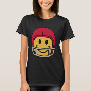 Camiseta Smiley Amarelo de Futebol dos anos 70 com sorriso