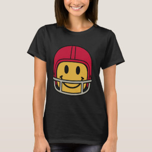 Camiseta Smiley Amarelo de Futebol dos anos 70 com sorriso