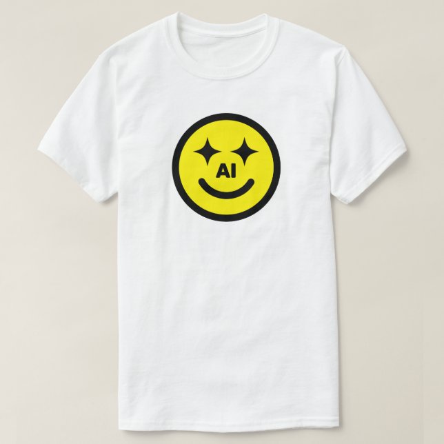 Camiseta Smiley Face AI™ T-Shirt (Frente do Design)