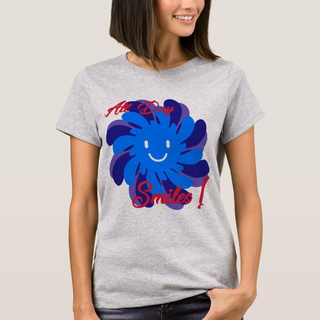 Camiseta Smiley face todo o dia sorri para o Teto (Frente)