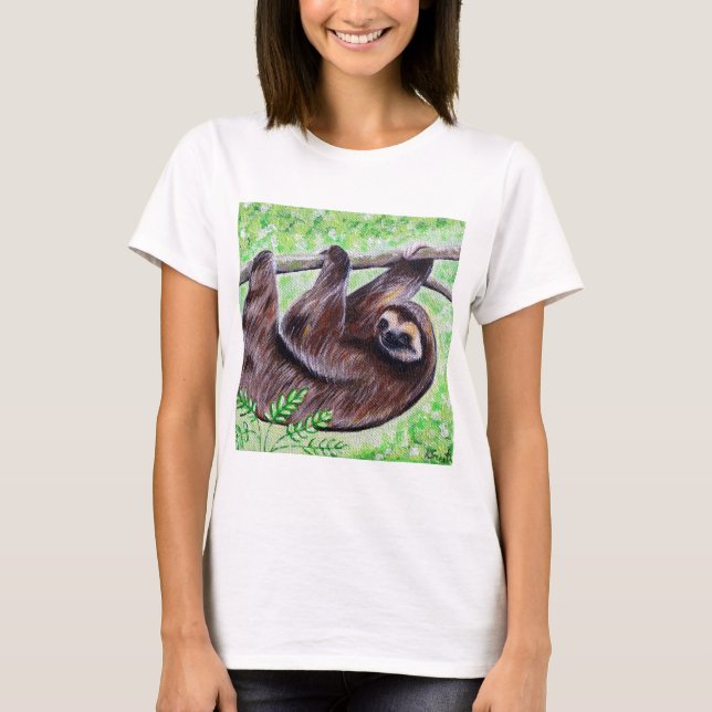 Camiseta Smiley Sloth Painting (Frente)