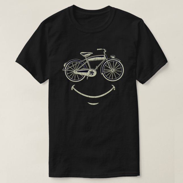 Camiseta Smiling Bicycle Face Funny Cycling Cyclist Gift (Frente do Design)