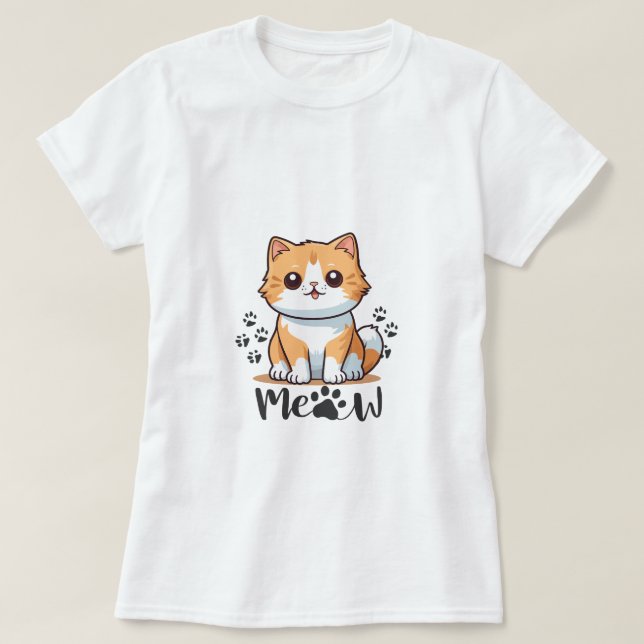 Camiseta Smiling cat (Frente do Design)