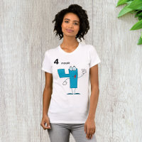 Smiling Número 4 Mulheres T-Shirt