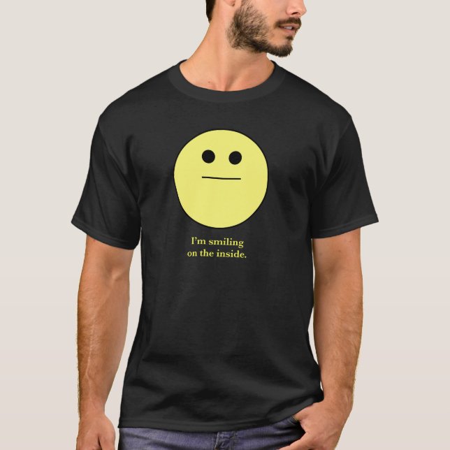 Camiseta smily-cara que não sorri "eu estou sorrindo no (Frente)