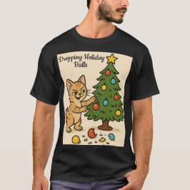 Camiseta Smirking Kitten Christmas Chaos2