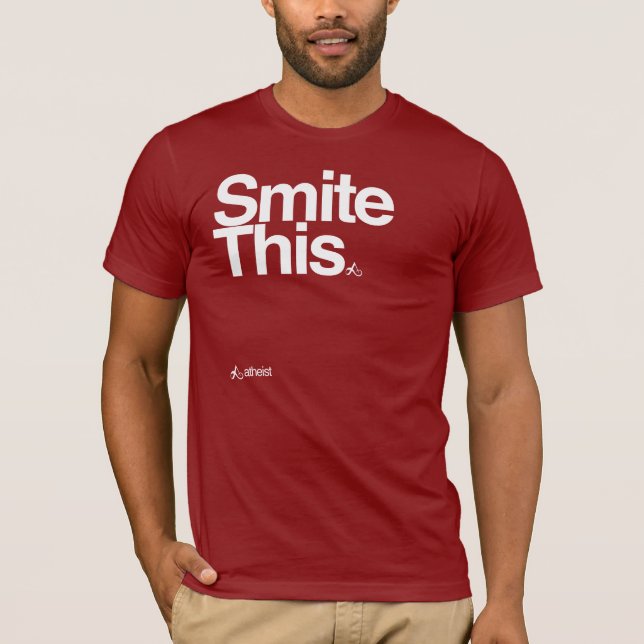 Camiseta Smite este t-shirt corajoso do texto (Frente)