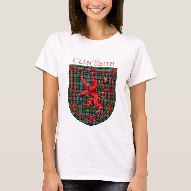 Camiseta Smith Tartan Scottish Xadrez Lion Rampant (Frente)