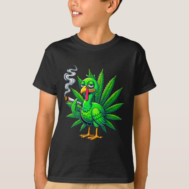 Camiseta Smoke Joint Turkey Funny Thanksgiving Tee 1  (Frente)