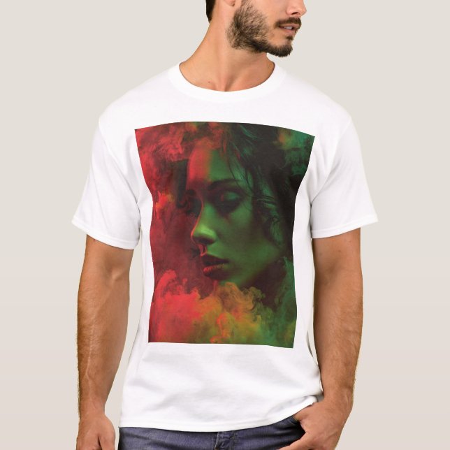 Camiseta Smoke Signal – Dreamlight Profile in Red and Green (Frente)