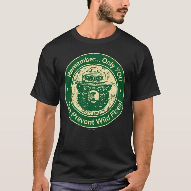 Camiseta Smokey Bear Somente Verde (Frente)