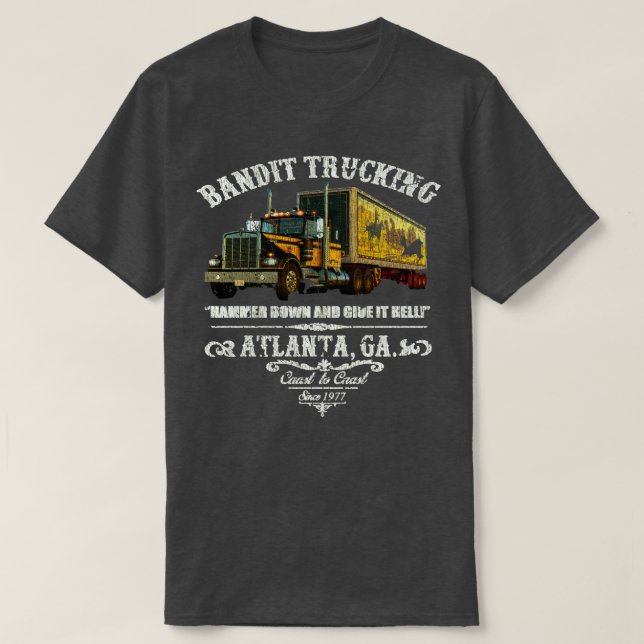 Camiseta Smokey e Bandit Bandit Trucking TShirt (Frente do Design)