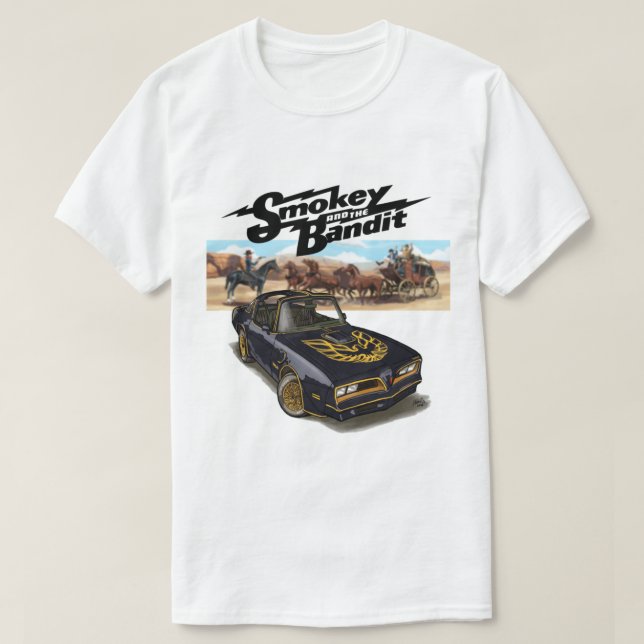 Camiseta Smokey e o Carro de Bandido (Frente do Design)