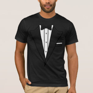 Camiseta Smoking com o t-shirt preto do laço
