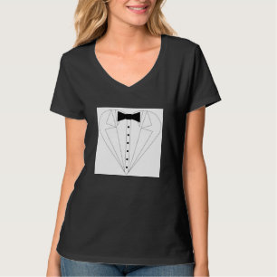 Camiseta smoking das mulheres