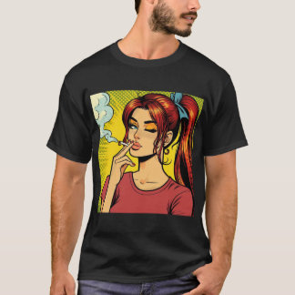 Camiseta Smoking lovers | Pop art | Girl Stoner | Cigarette