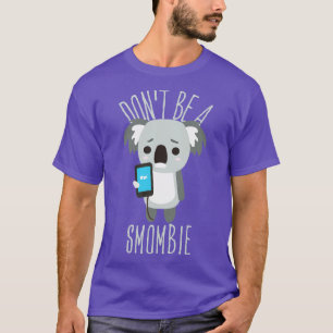 Camiseta Smombie Coala Bordou Coala Com Telefone Celular 3
