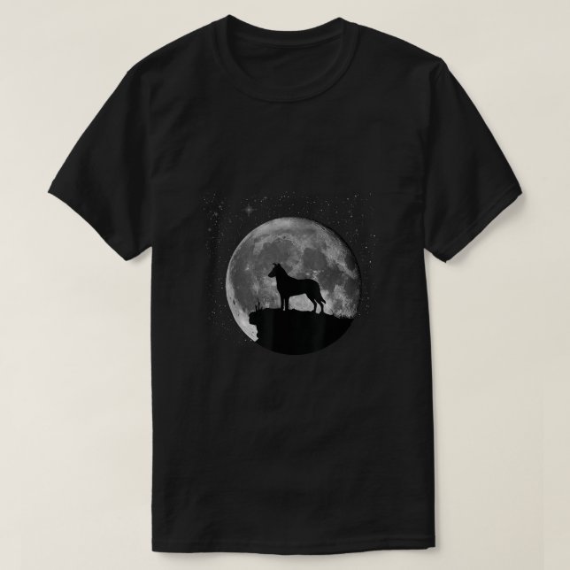 Camiseta Smooth Collie Dog Moon (Frente do Design)