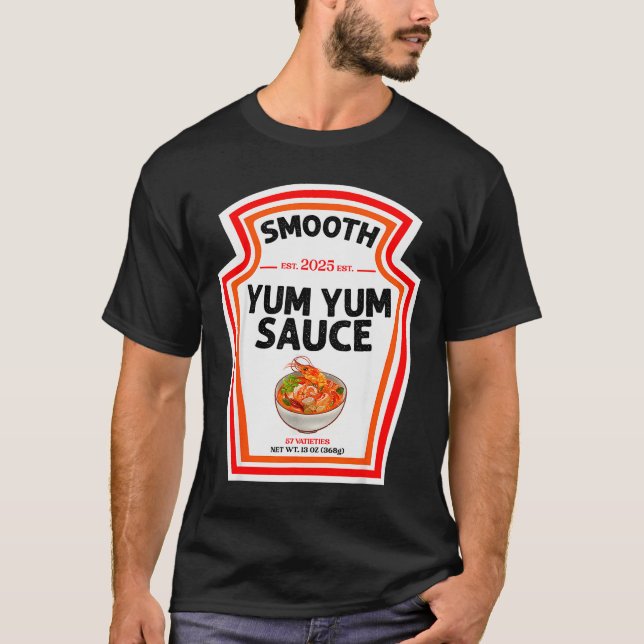 Camiseta Smooth Yum Yum Sauce Condiment Costume Matching  (Frente)