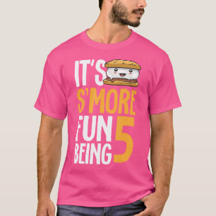 Camiseta Smore Campfire 5 Birthday Marshmallow Camping Sm