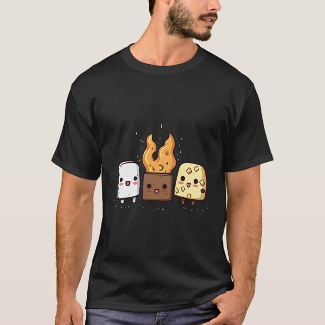 Camiseta S'More Marshmallow Smores Camg Kawaii (Frente)
