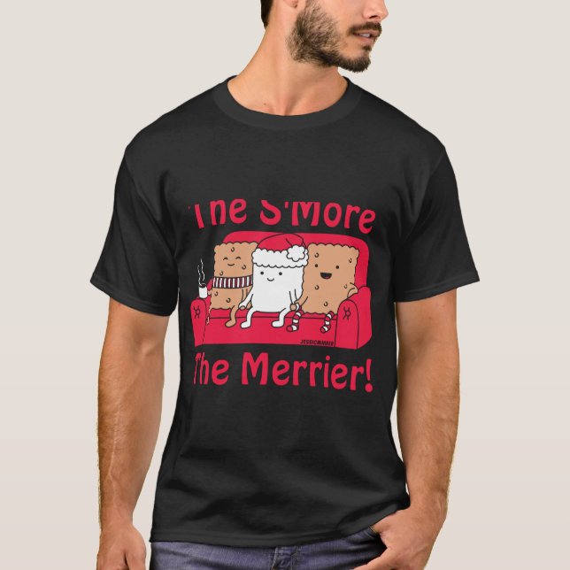 Camiseta Smore Merrier Cute Kids Cartoon Christmas  (Frente)