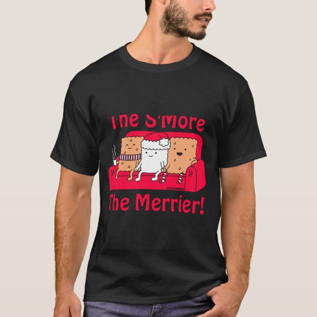 Camiseta Smore Merrier Cute Kids Cartoon Christmas  (Frente)