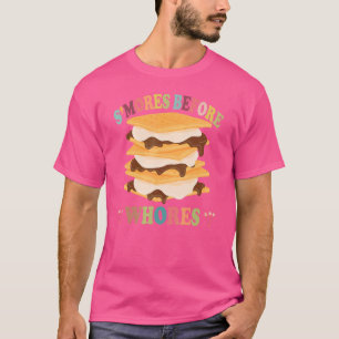 Camiseta S'mores Antes das prostitutas acampando o marshmal