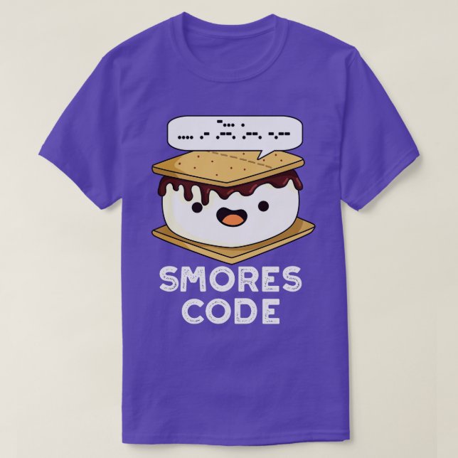 Camiseta Smores Code Engraçado Comida Pun (Frente do Design)