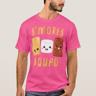 Camiseta S'Mores Marshmallow Funny Smores Esquadrão Acampam