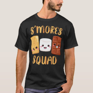 Camiseta S'Mores Marshmallow Funny Smores Esquadrão Acampam