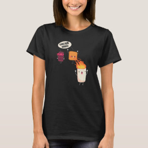 Camiseta Smores S'mores Marshmallow Acampamento Torrefação