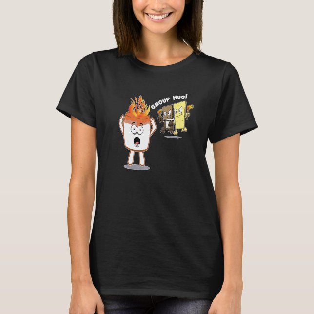 Camiseta Smores S'mores Marshmallow Camping Roasting Bonfir (Frente)