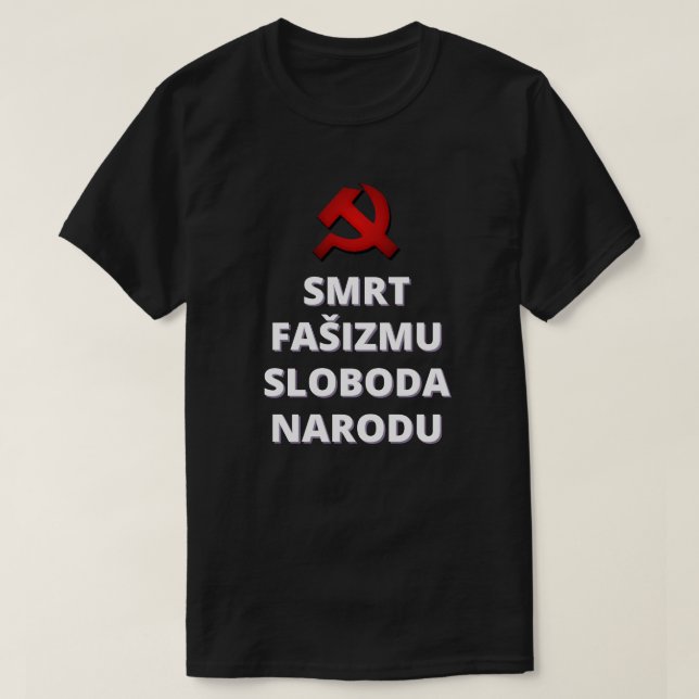 Camiseta Smrt Fašizmu Sloboda Narodu (Frente do Design)