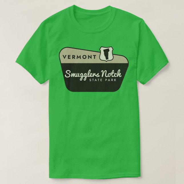 Camiseta Smugglers Notch State Park Vermont Sinal de Boas-v (Frente do Design)