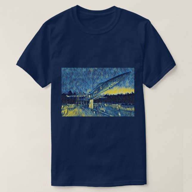 Camiseta Smyrna, TN, Marinho Blue Angels Memorial Painting (Frente do Design)